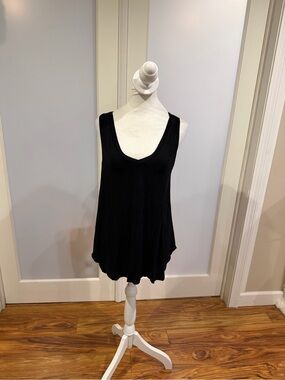 Freeloader Black Scoop Neck Swing Tank